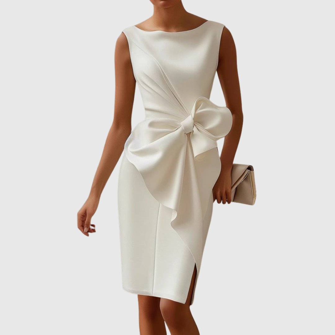 Women's Midi Dress Bow Detail
