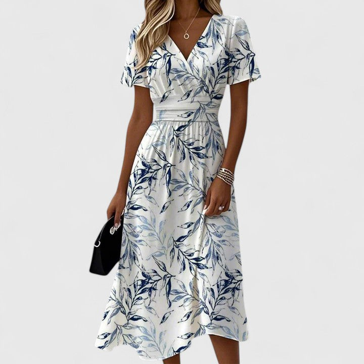 Women's Wrap Top Dress V-Neck Long Sleeve Comfortable Fit Casual