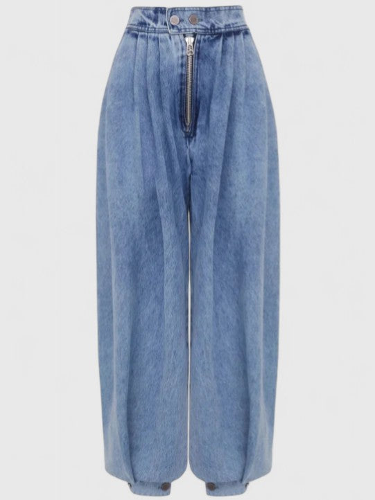 Women's High Waisted Wide Leg Jeans Relaxed Fit Cotton Casual