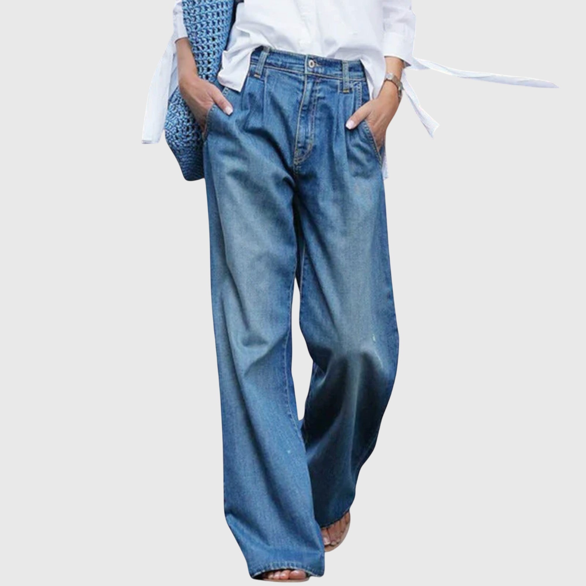 Women's Wide Leg Jeans Casual Denim Fit