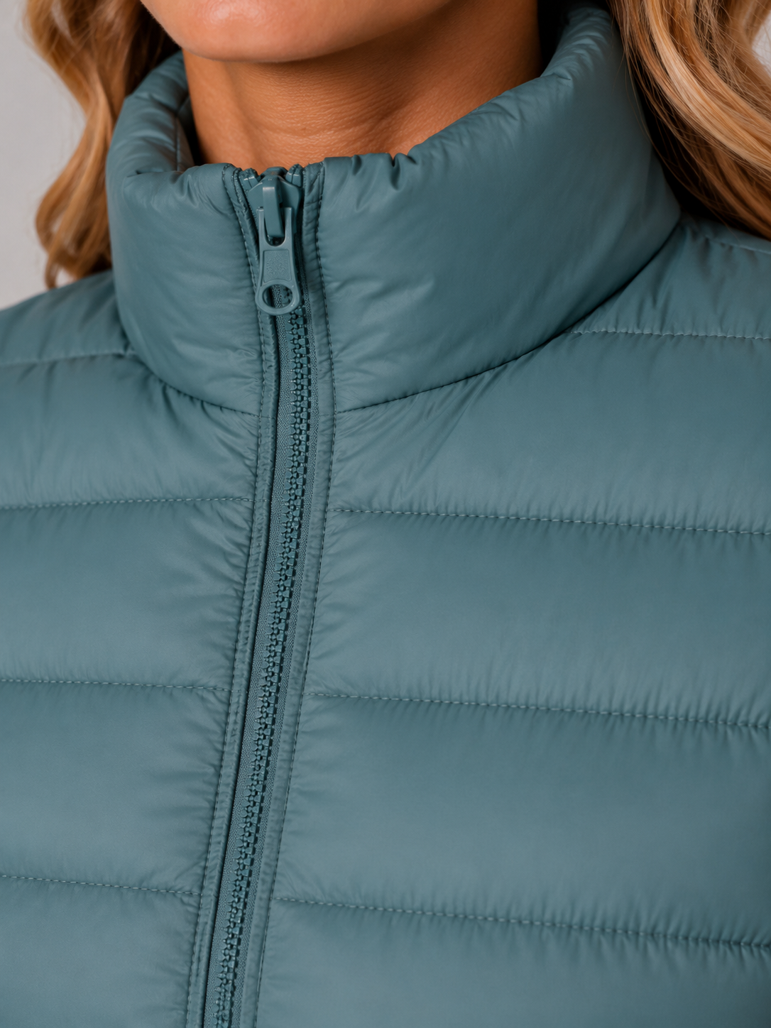 Women’s Lightweight Puffer Summer Jacket – Slim Fit Zip-Up Coat