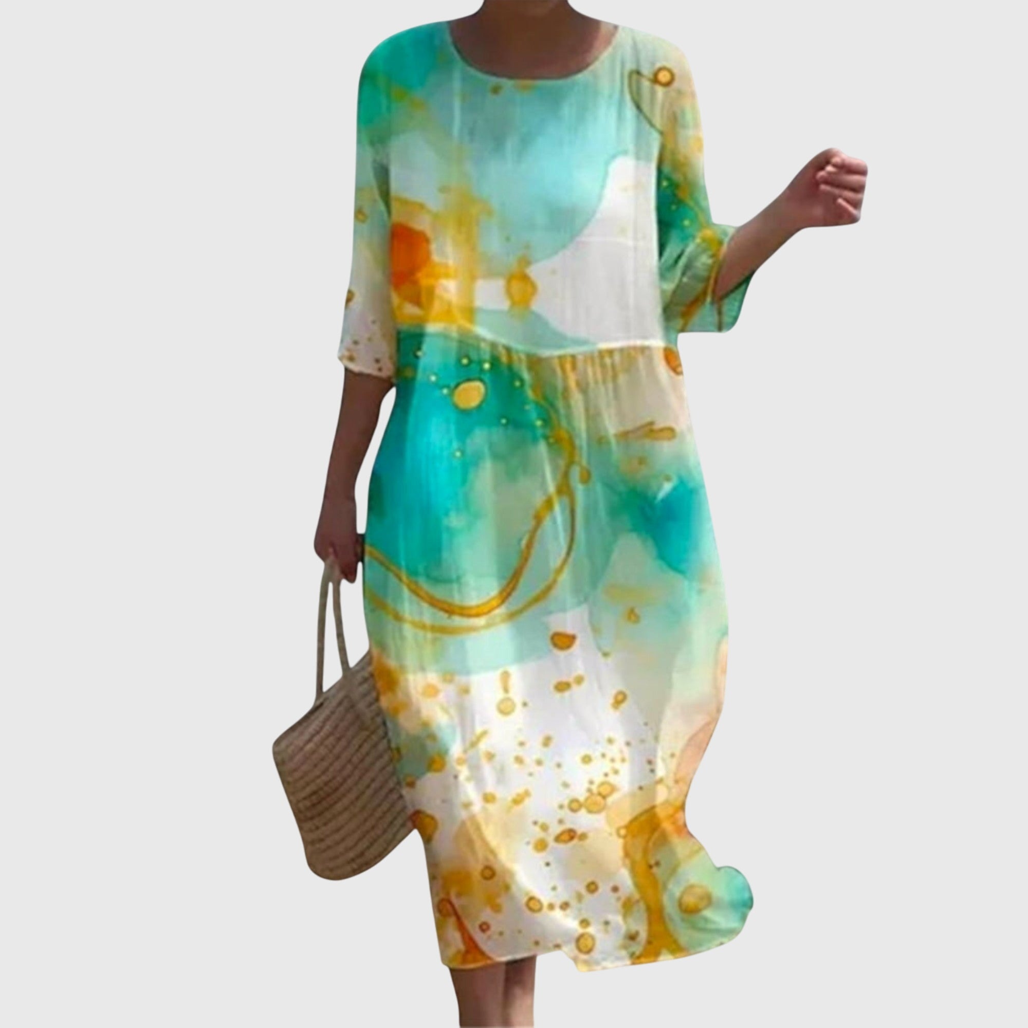 Women's Floral Maxi Dress Flowing Silhouette