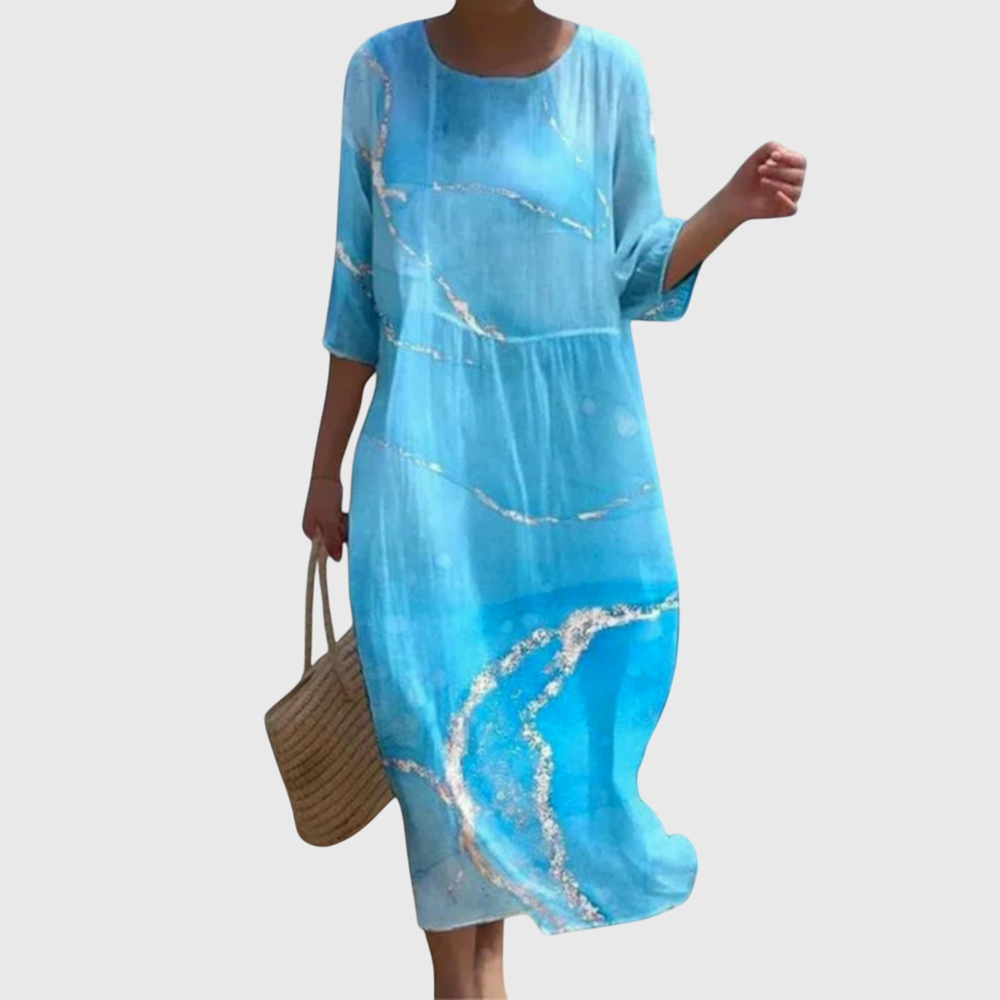 Women's Floral Maxi Dress Flowing Silhouette