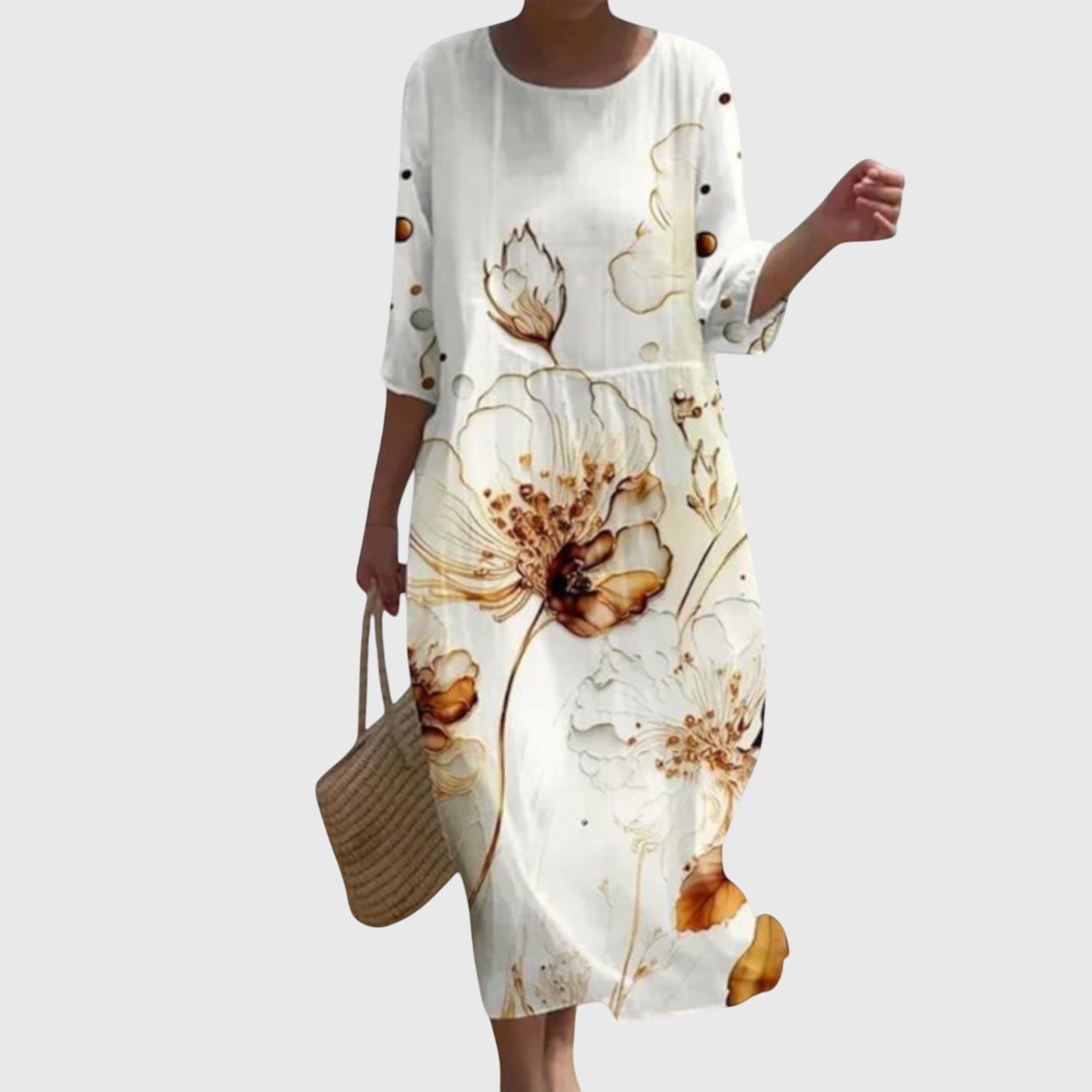 Women's Floral Maxi Dress Flowing Silhouette