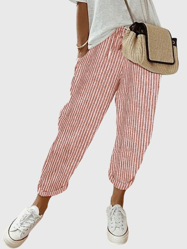 Women's Pants High Waist Relaxed Fit Straight Leg Casual