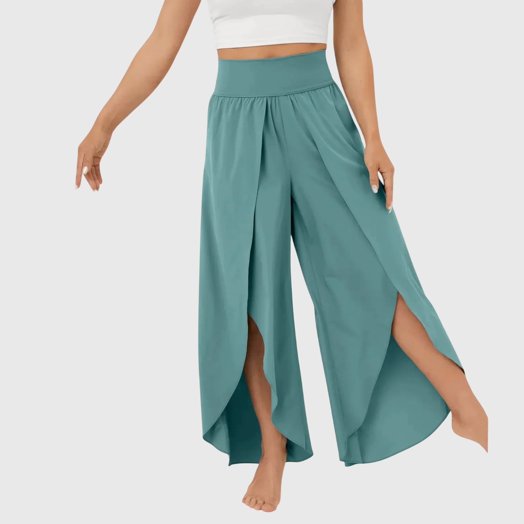 Women's Flared Pants Lightweight Fabric Integrated Shorts Summer