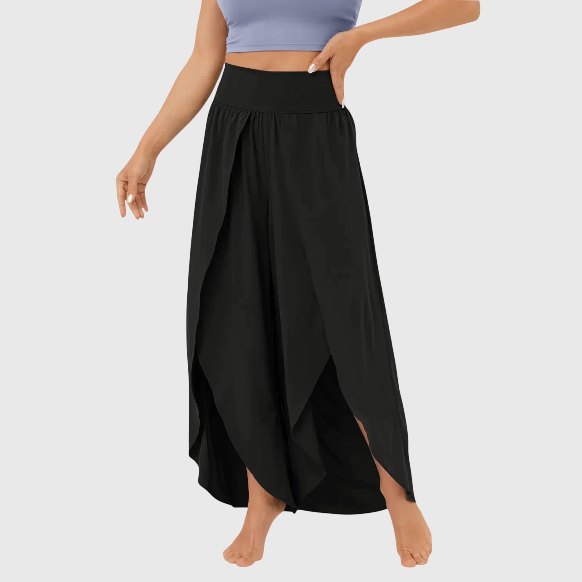 Women's Flared Pants Lightweight Fabric Integrated Shorts Summer