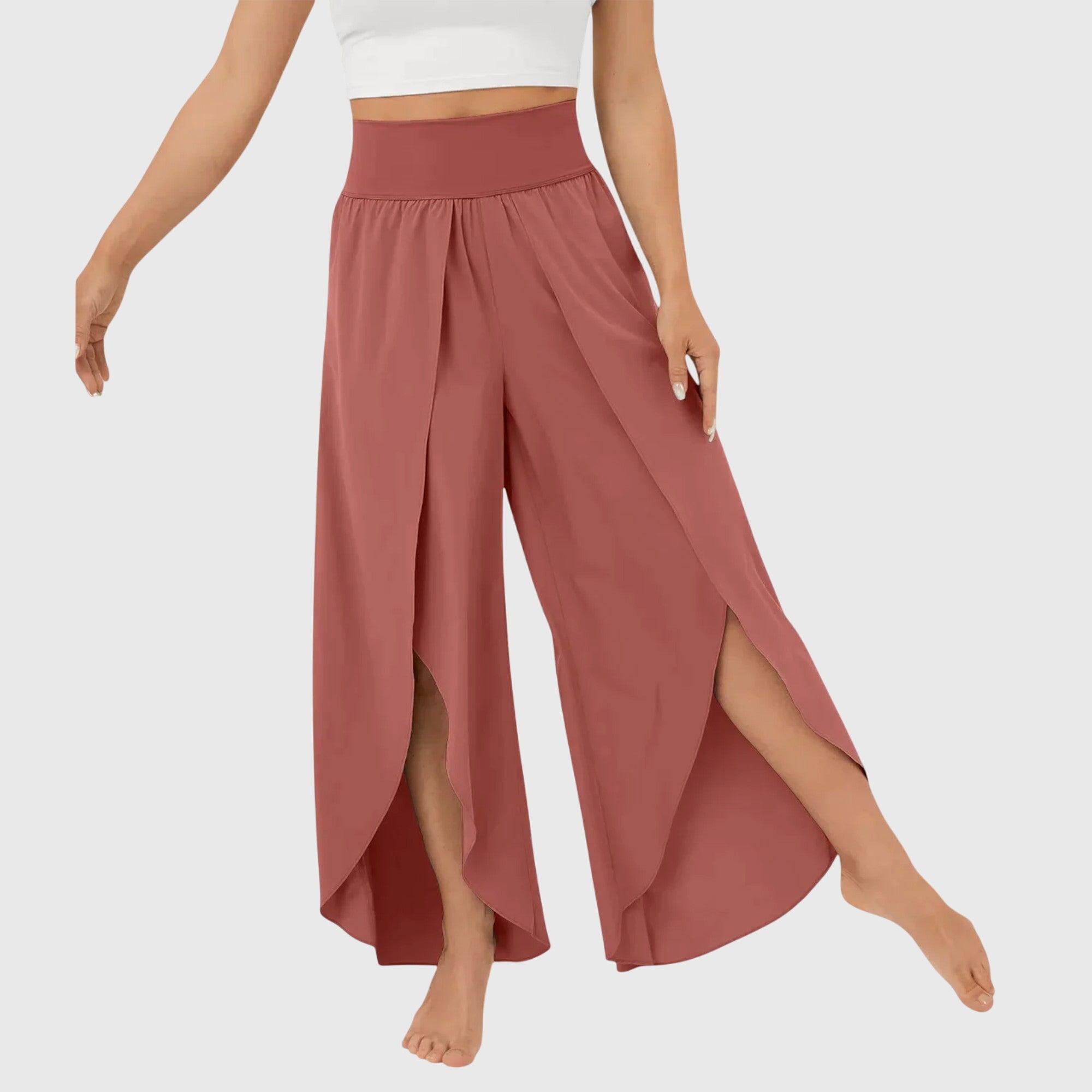 Women's Flared Pants Lightweight Fabric Integrated Shorts Summer
