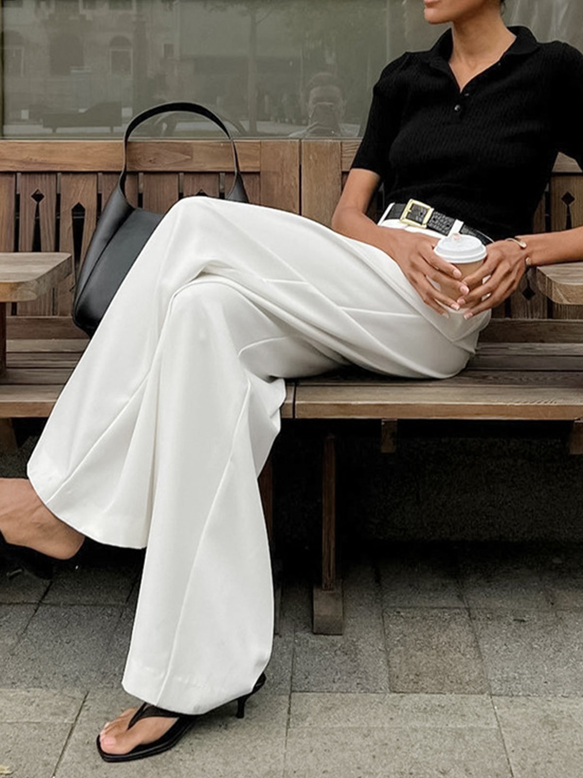 Women's Pants Long Length Regular Fit Non-Stretch Fabric