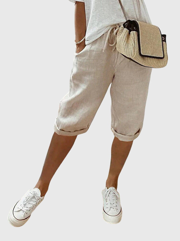 Women's Relaxed Fit Pants with Side Pockets | Everyday Wear | Polyester