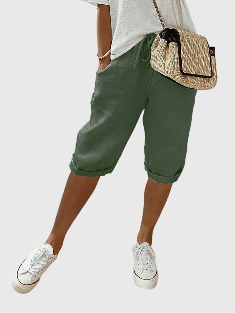 Women's Relaxed Fit Pants with Side Pockets | Everyday Wear | Polyester