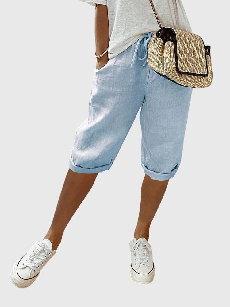 Women's Relaxed Fit Pants with Side Pockets | Everyday Wear | Polyester
