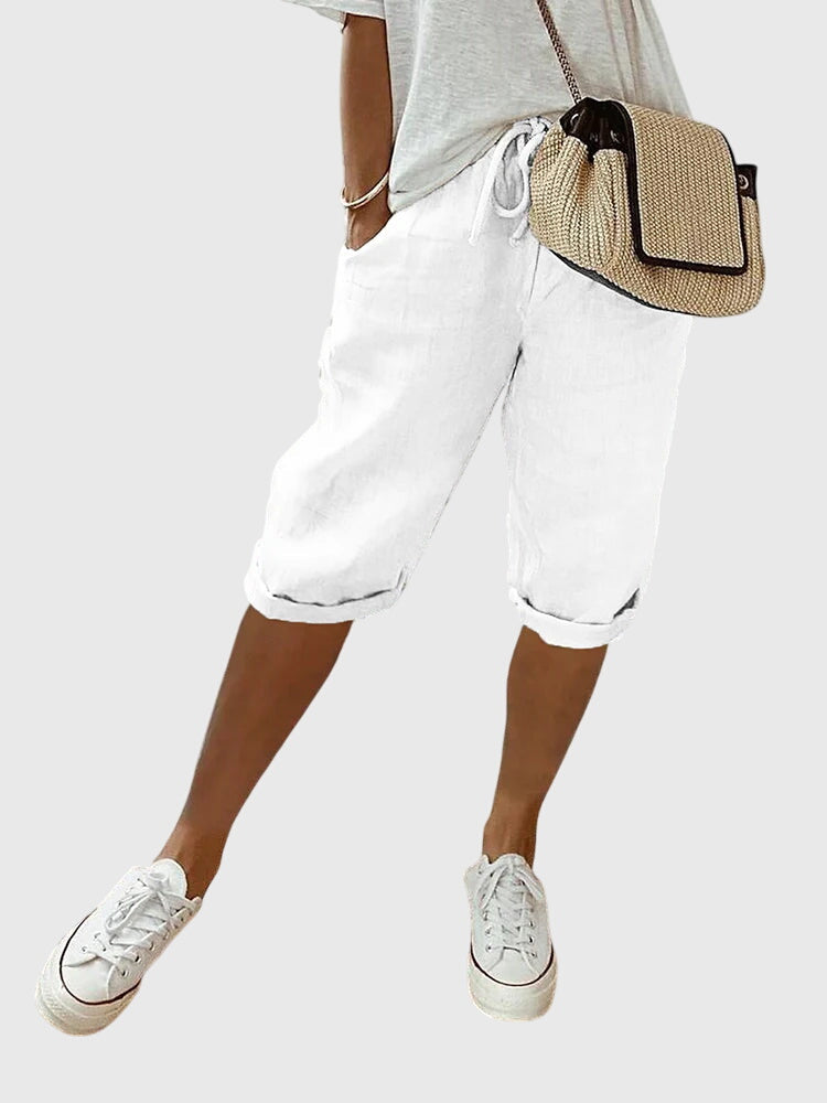 Women's Relaxed Fit Pants with Side Pockets | Everyday Wear | Polyester