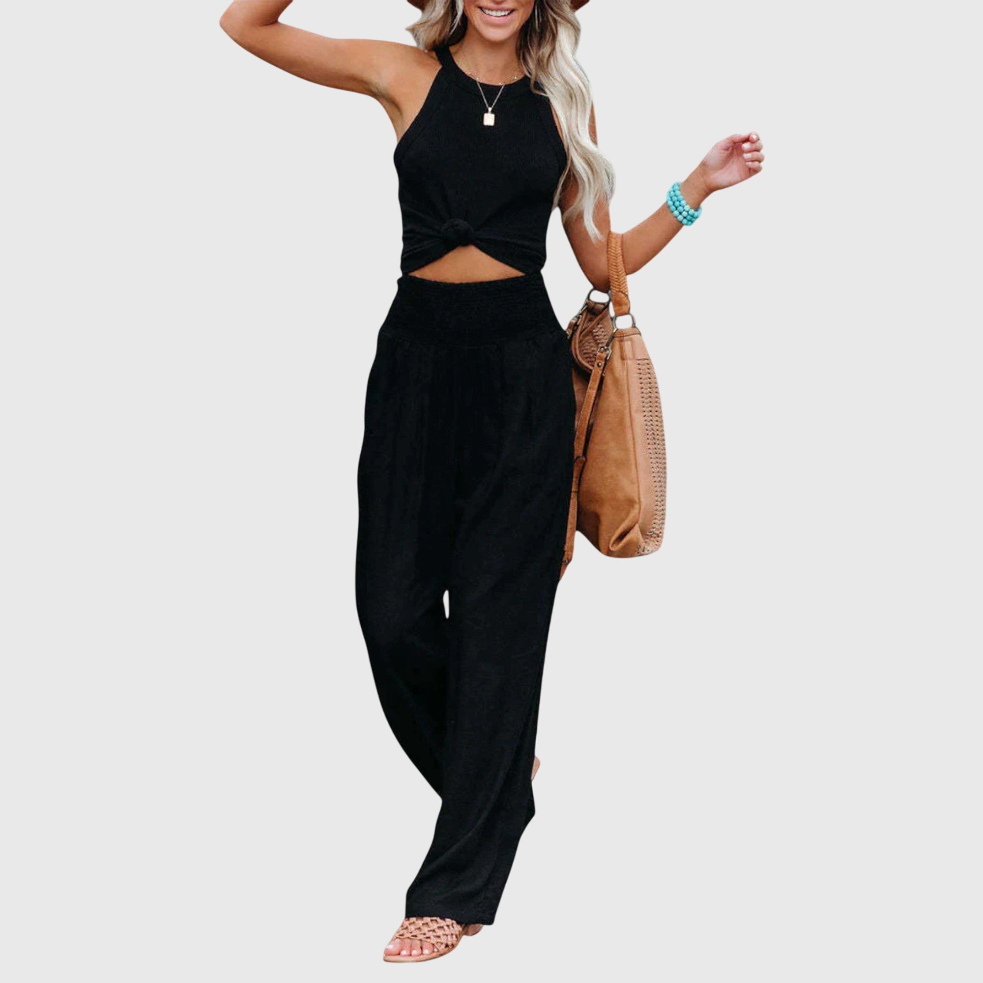 Women's Wide Leg Pants Polyester Comfortable Design | Casual Wear