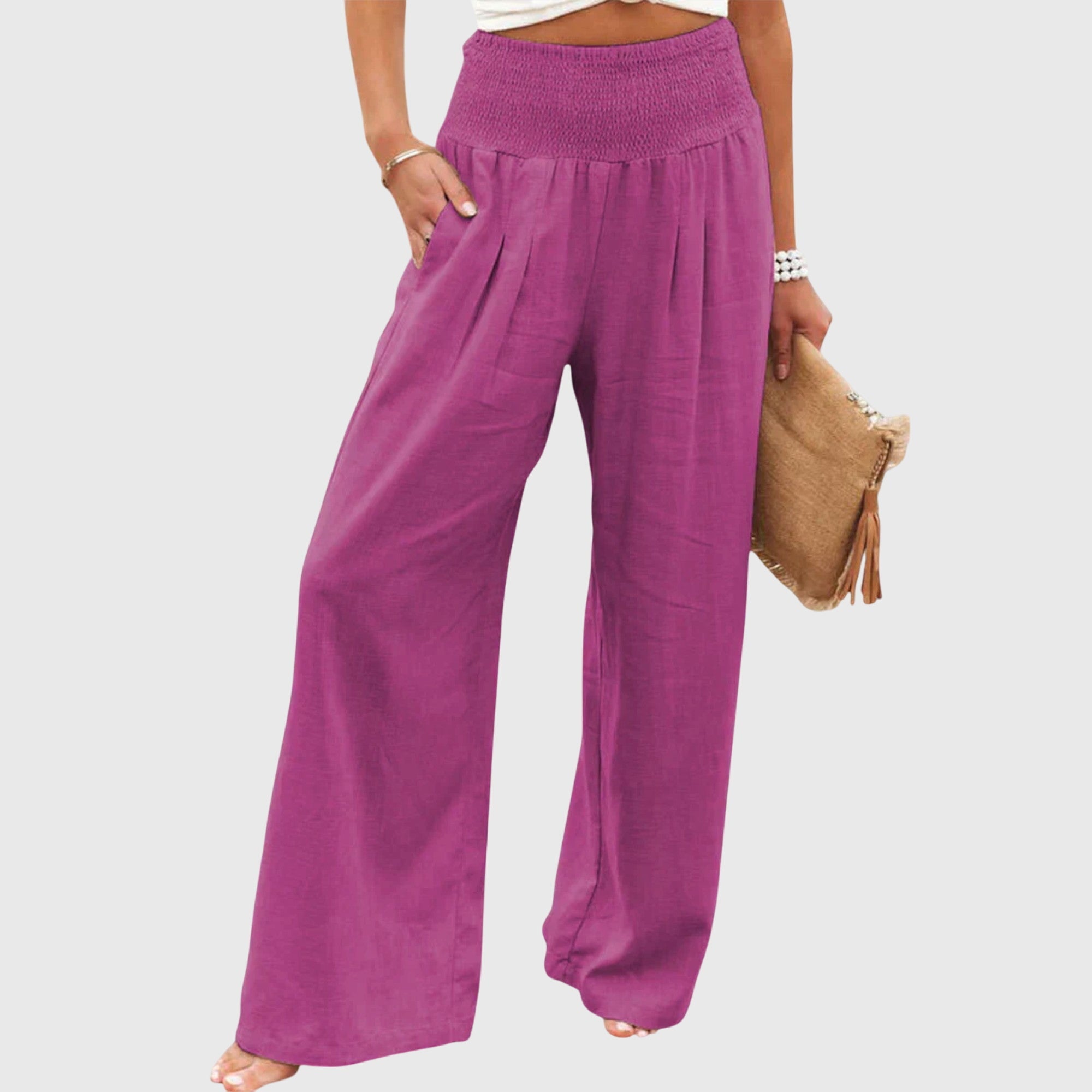 Women's Wide Leg Pants Polyester Comfortable Design | Casual Wear