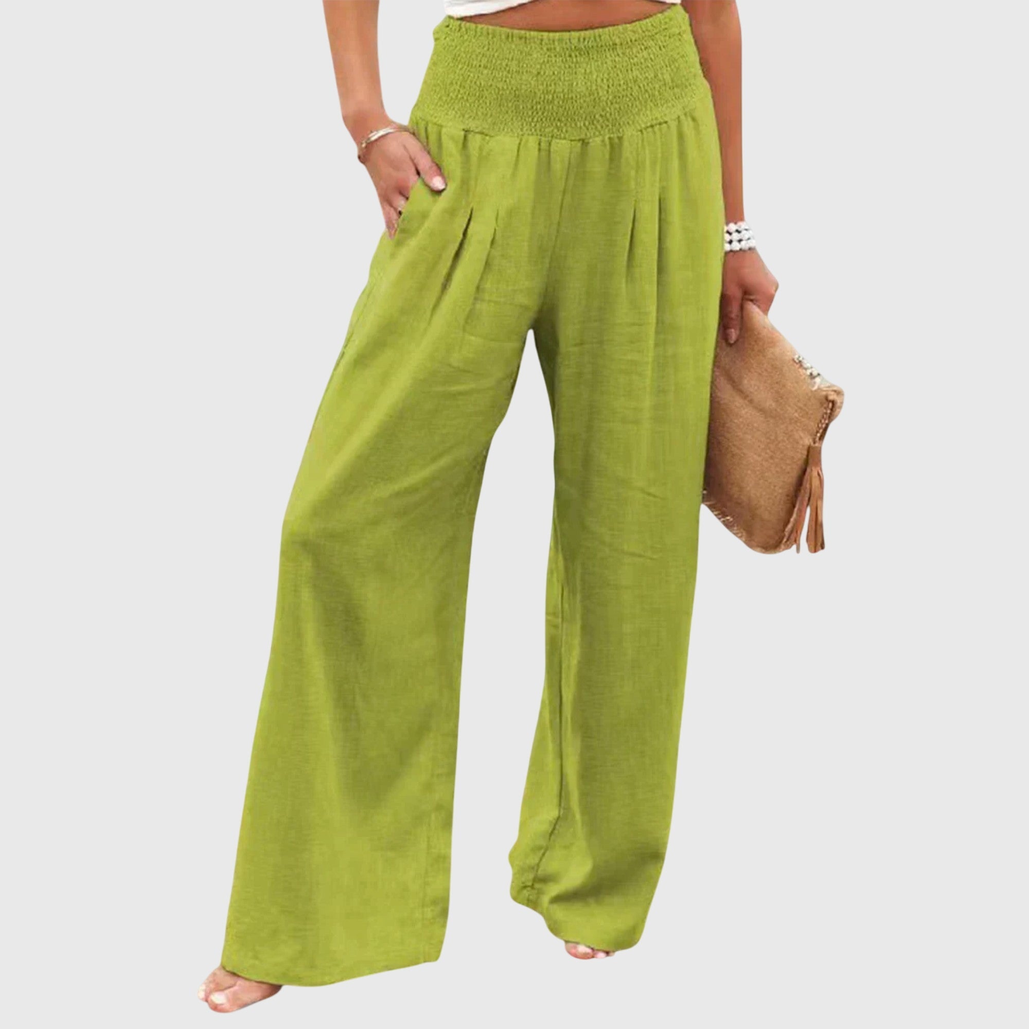 Women's Wide Leg Pants Polyester Comfortable Design | Casual Wear