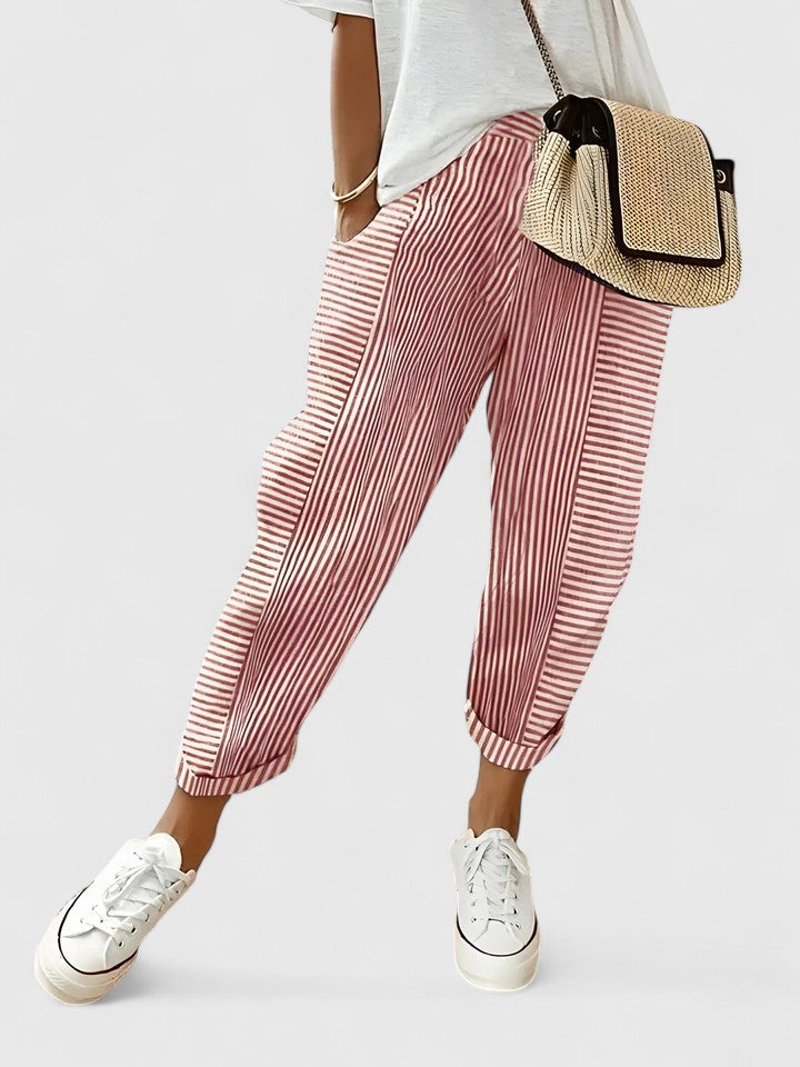 Women's Pants Relaxed Fit Stretchy Waistband Soft Fabric Casual