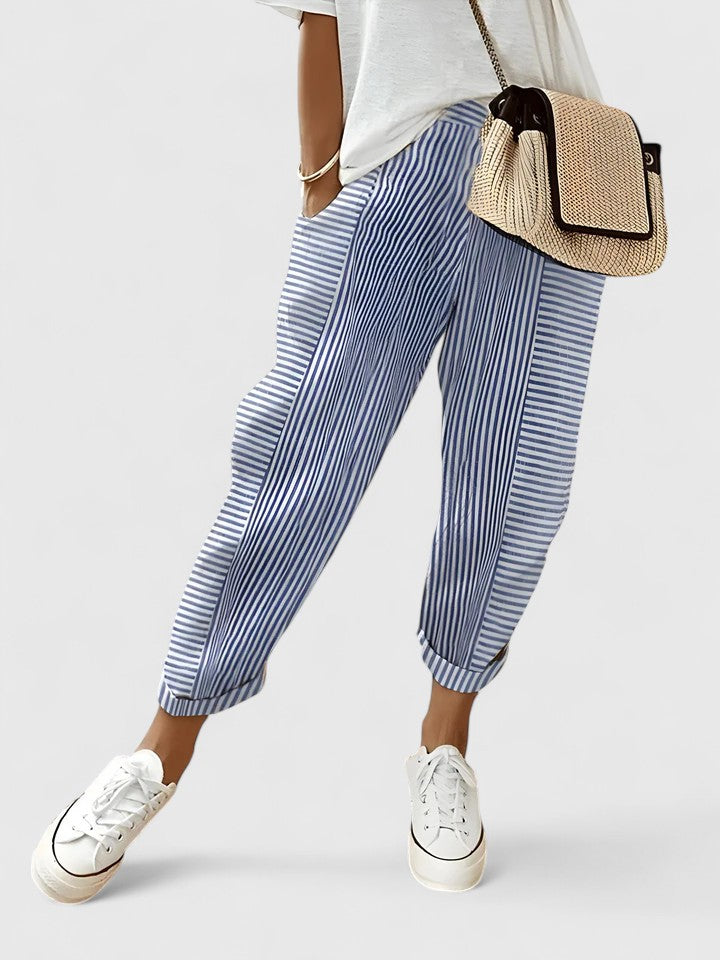 Women's Pants Relaxed Fit Stretchy Waistband Soft Fabric Casual