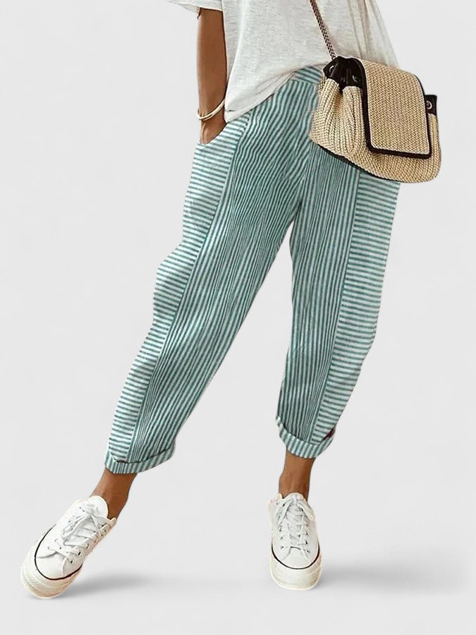 Women's Pants Relaxed Fit Stretchy Waistband Soft Fabric Casual