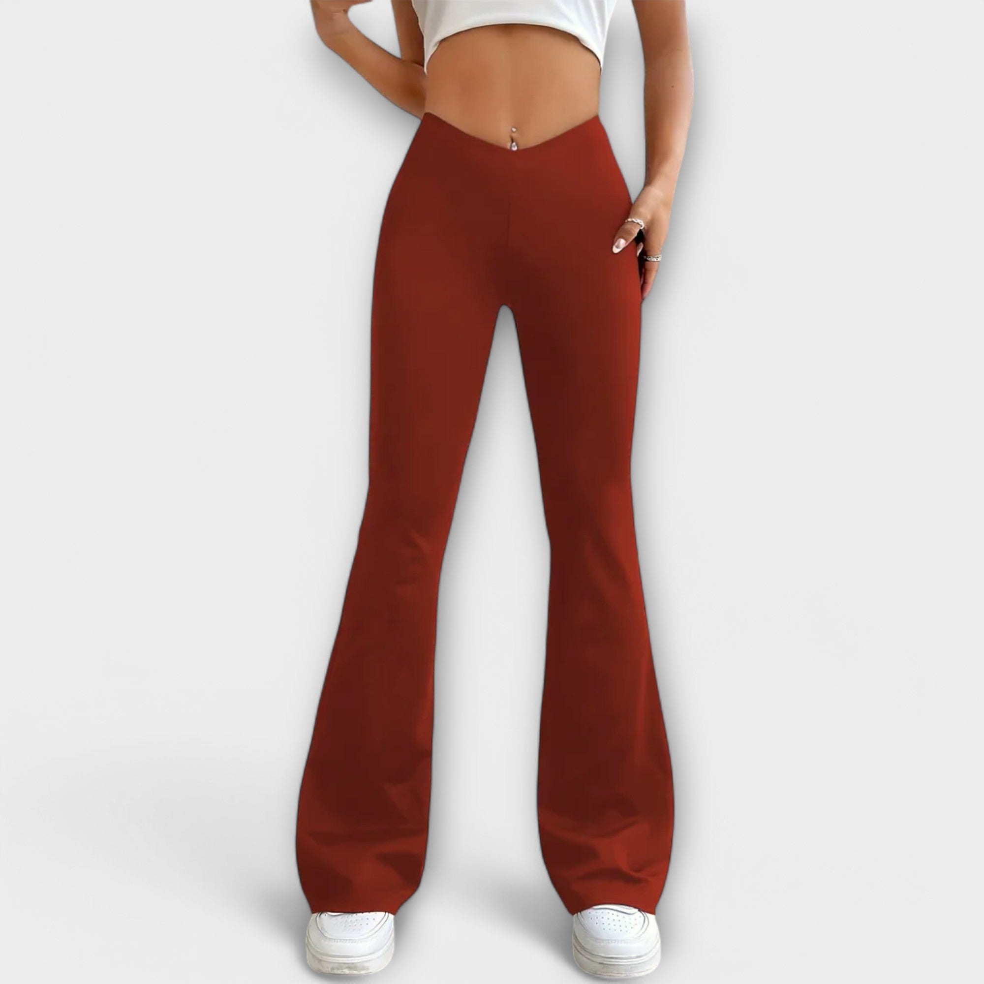 Women's Flared Leg Pants Casual Stylish Design
