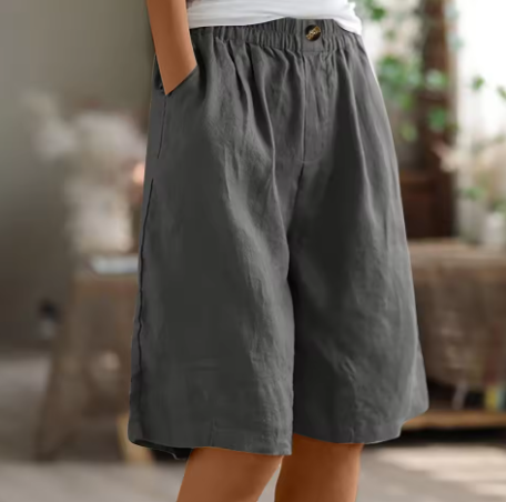 Women's Shorts Relaxed Fit Breathable Mid-Thigh Length Cotton Casual