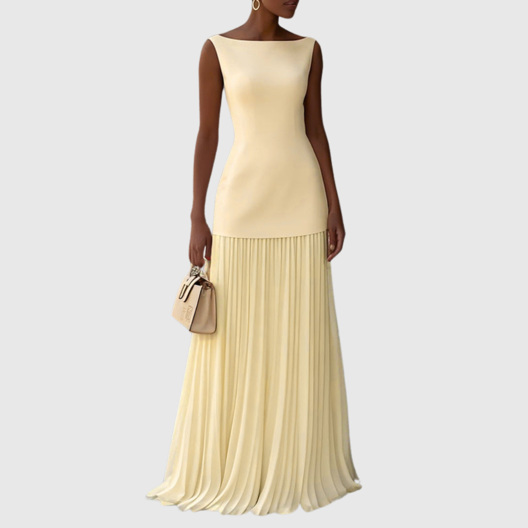 Women's Formal Pleated Sleeveless Dress