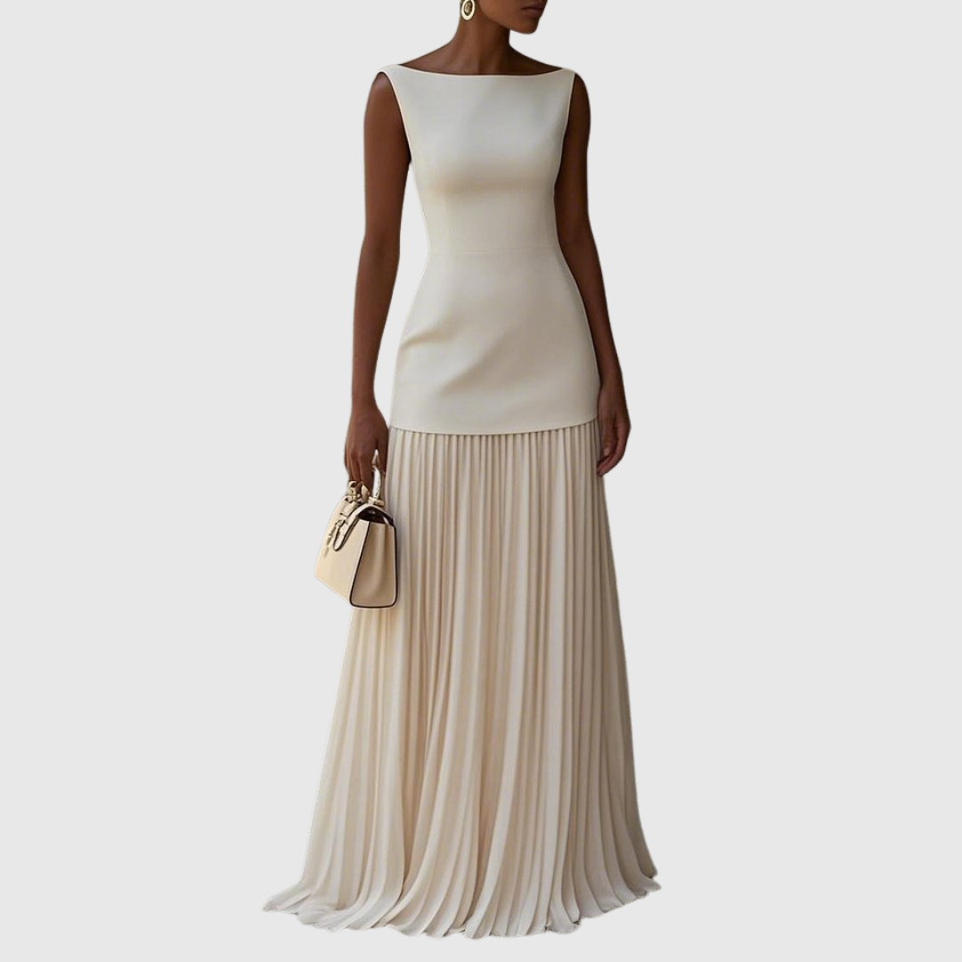 Women's Formal Pleated Sleeveless Dress