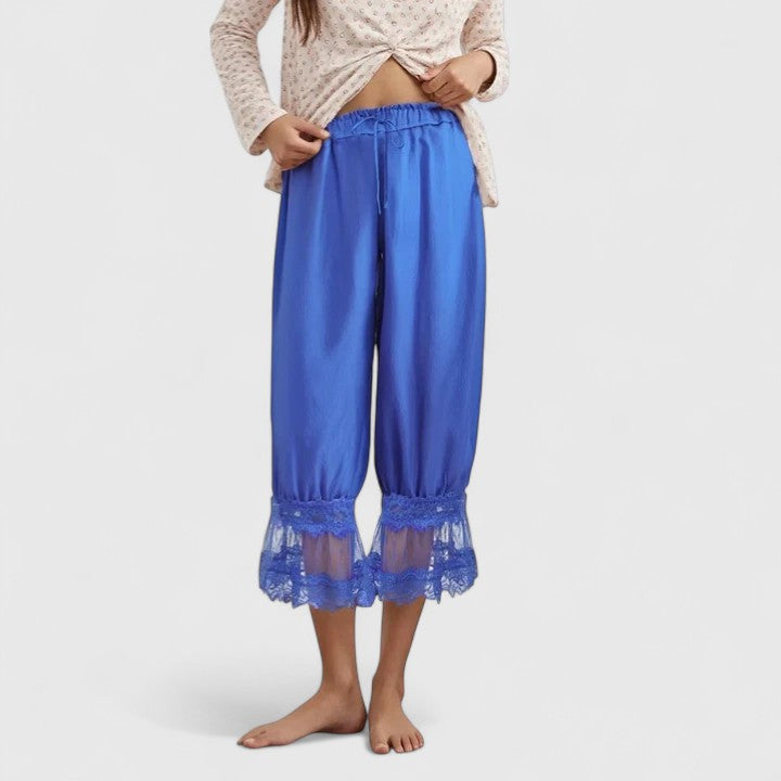 Women's Trousers Relaxed Fit Cotton Patchwork Design Casual