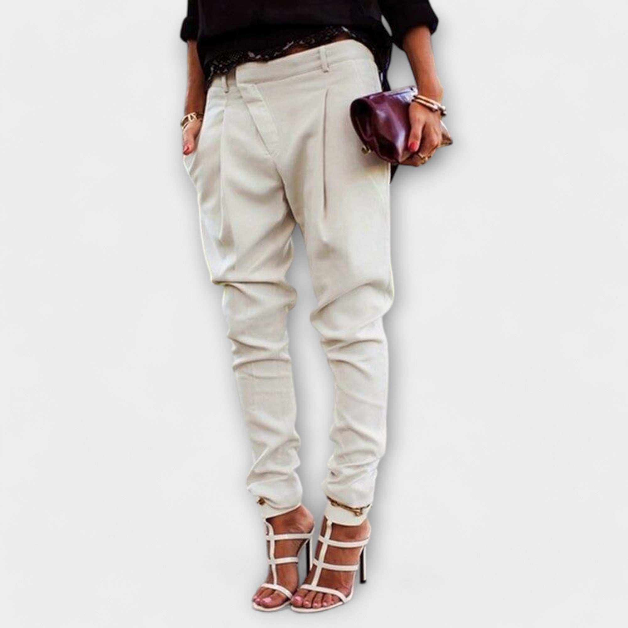 Women's Trousers Flattering Cut Versatile Design Polyester Casual