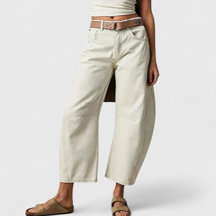 Women's Wide-Leg Pants Cotton Casual Style