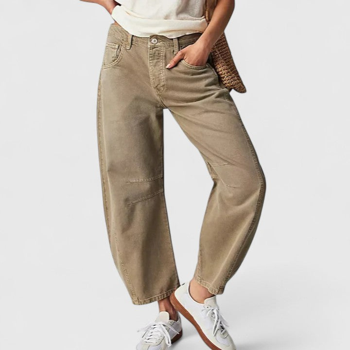 Women's Wide-Leg Pants Cotton Casual Style