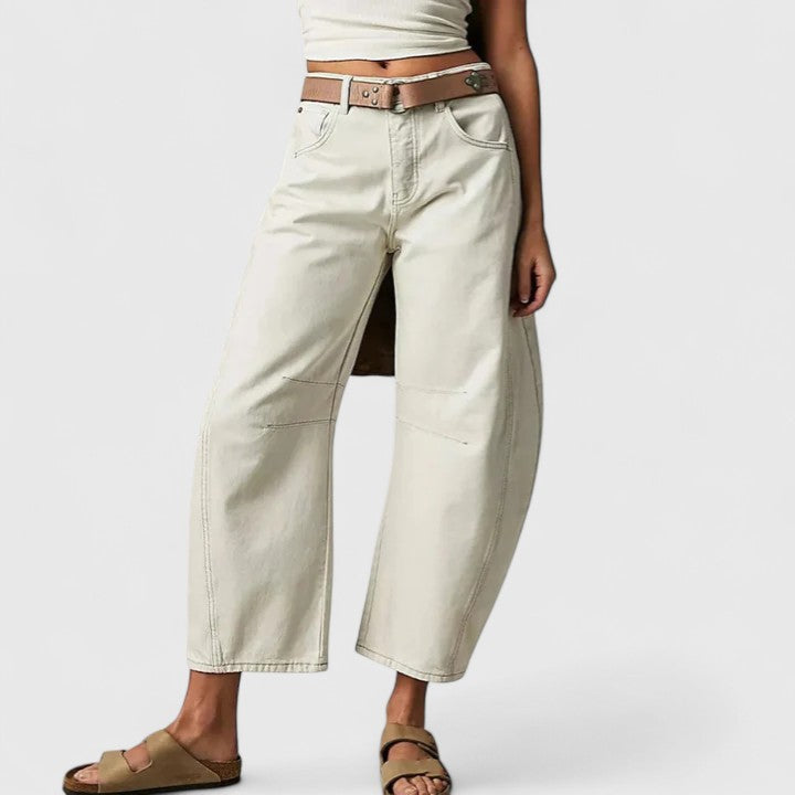 Women's Wide-Leg Pants Cotton Casual Style
