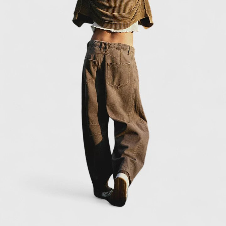 Women's Wide-Leg Pants Cotton Casual Style