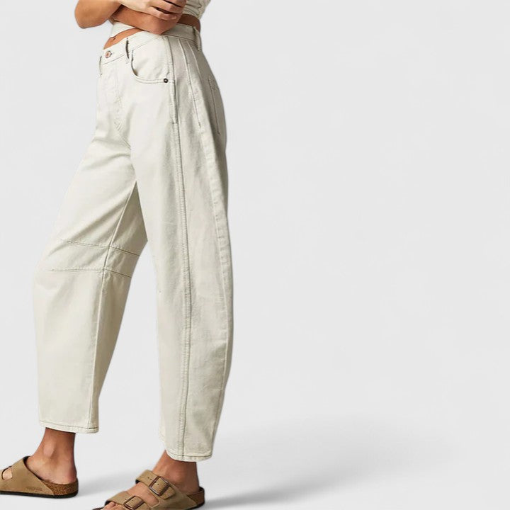 Women's Wide-Leg Pants Cotton Casual Style