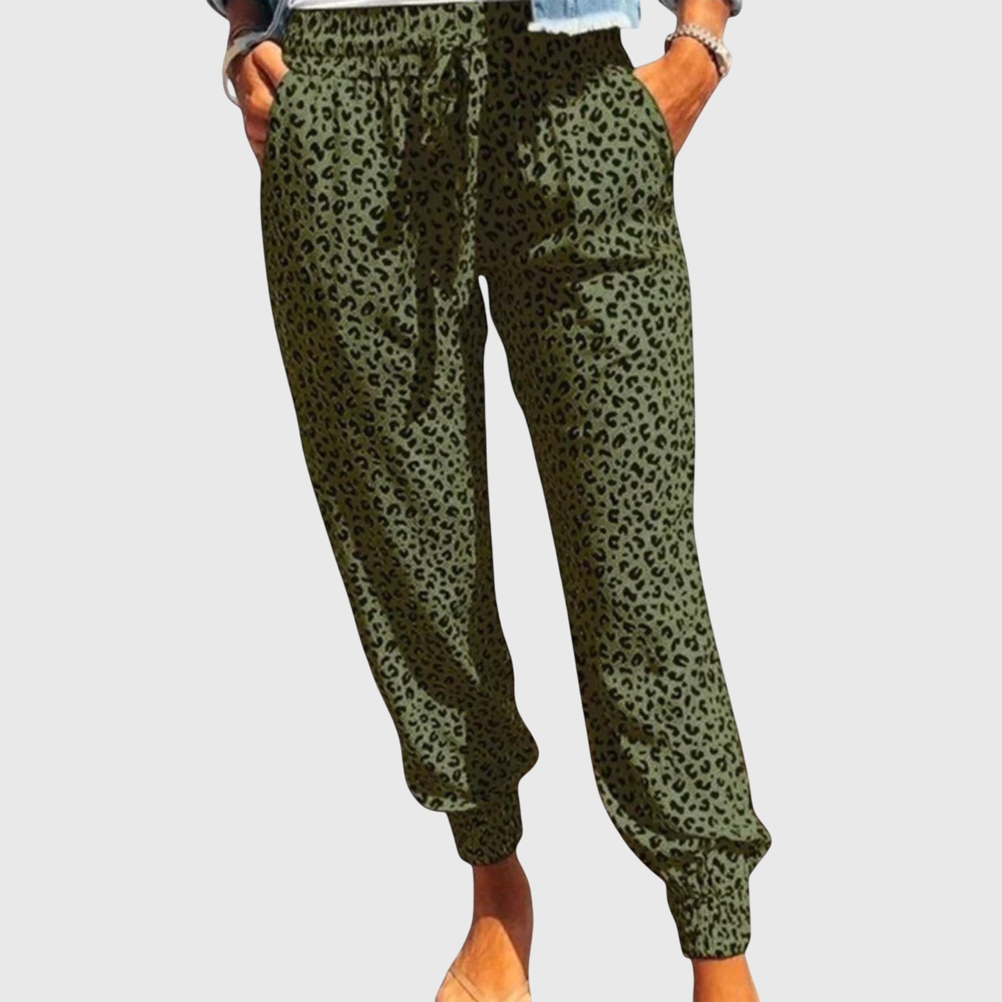 Women's Wide Leg Pants Animal Print Versatile Design Casual Wear
