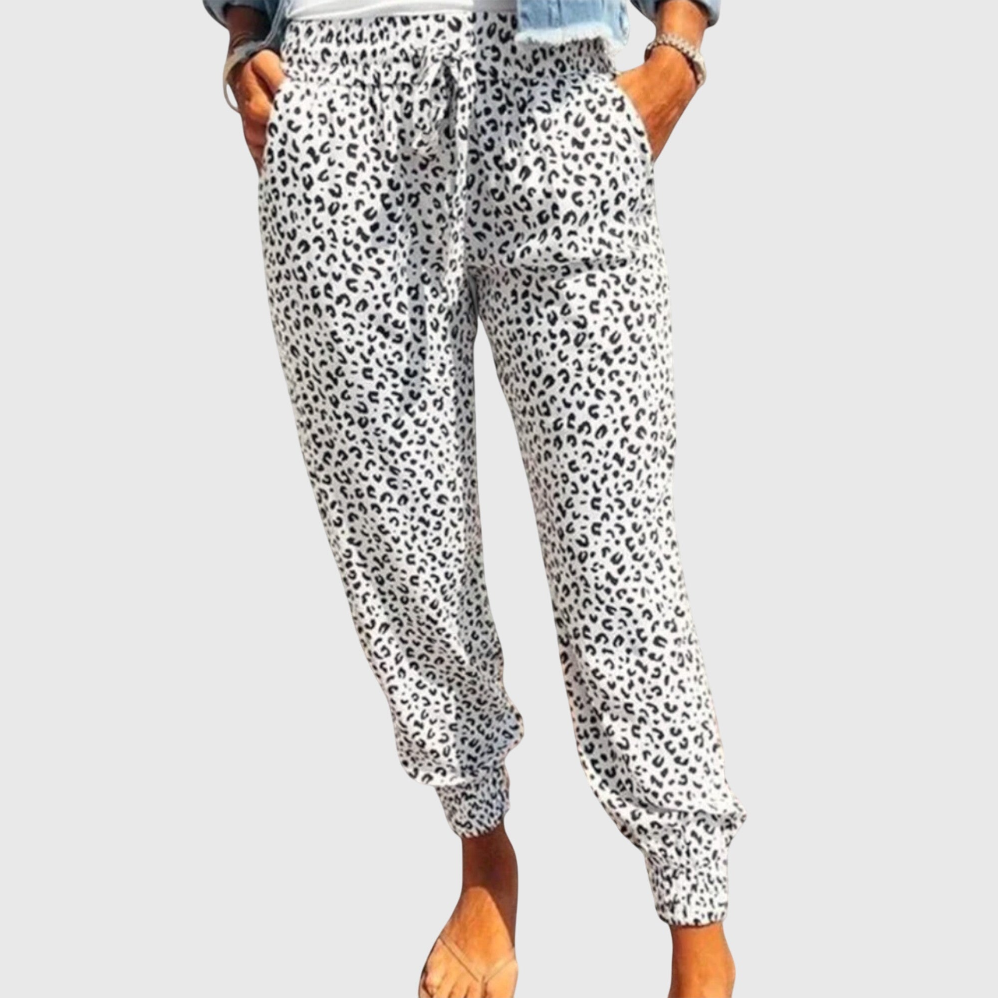 Women's Wide Leg Pants Animal Print Versatile Design Casual Wear