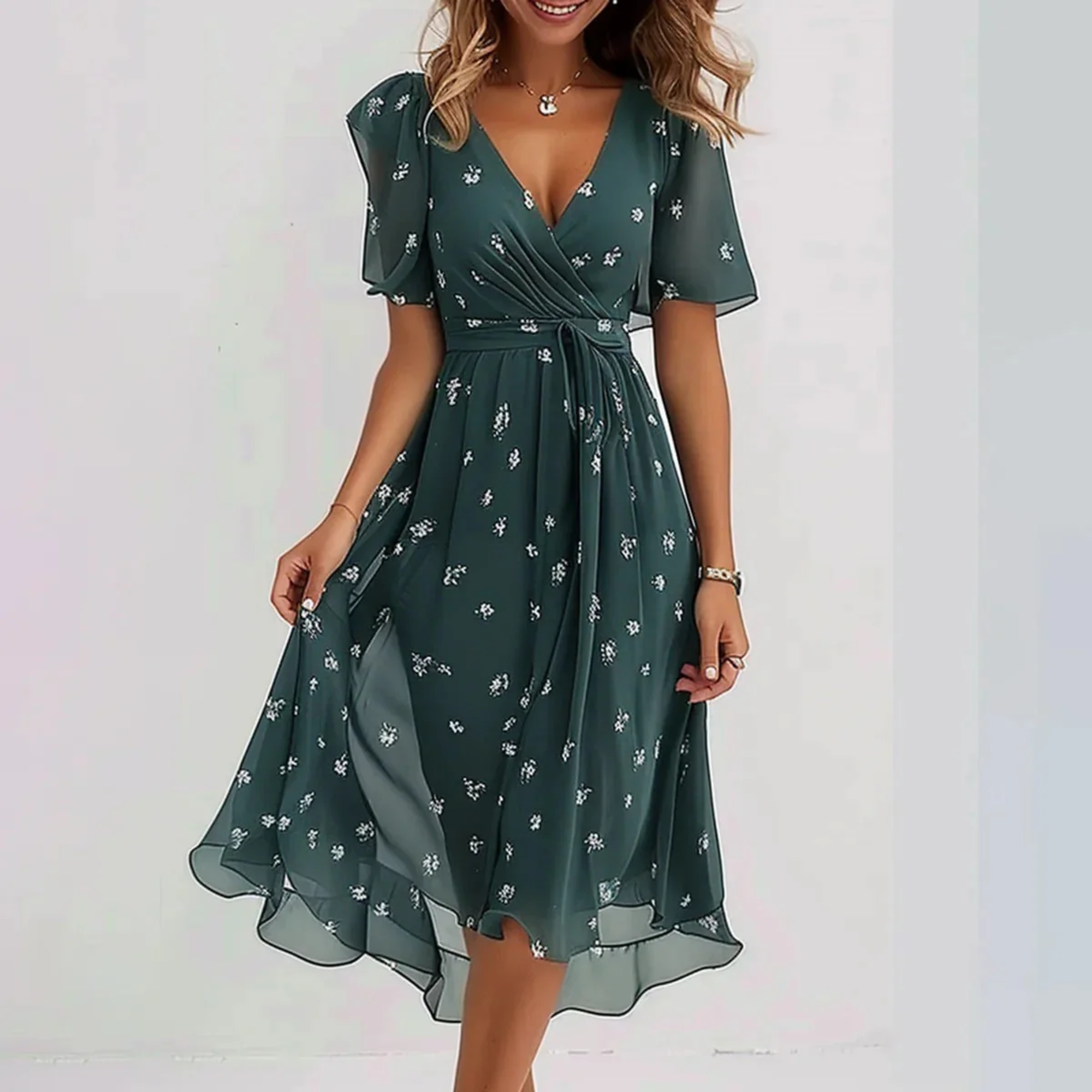 Women's Summer Dress Lightweight V-Neck Sleeveless Casual