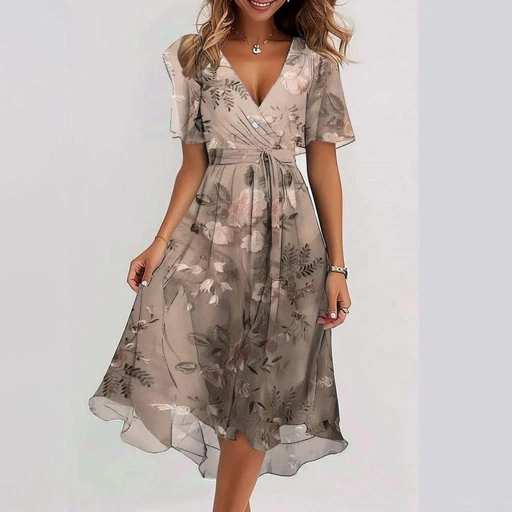 Women's Summer Dress Lightweight V-Neck Sleeveless Casual