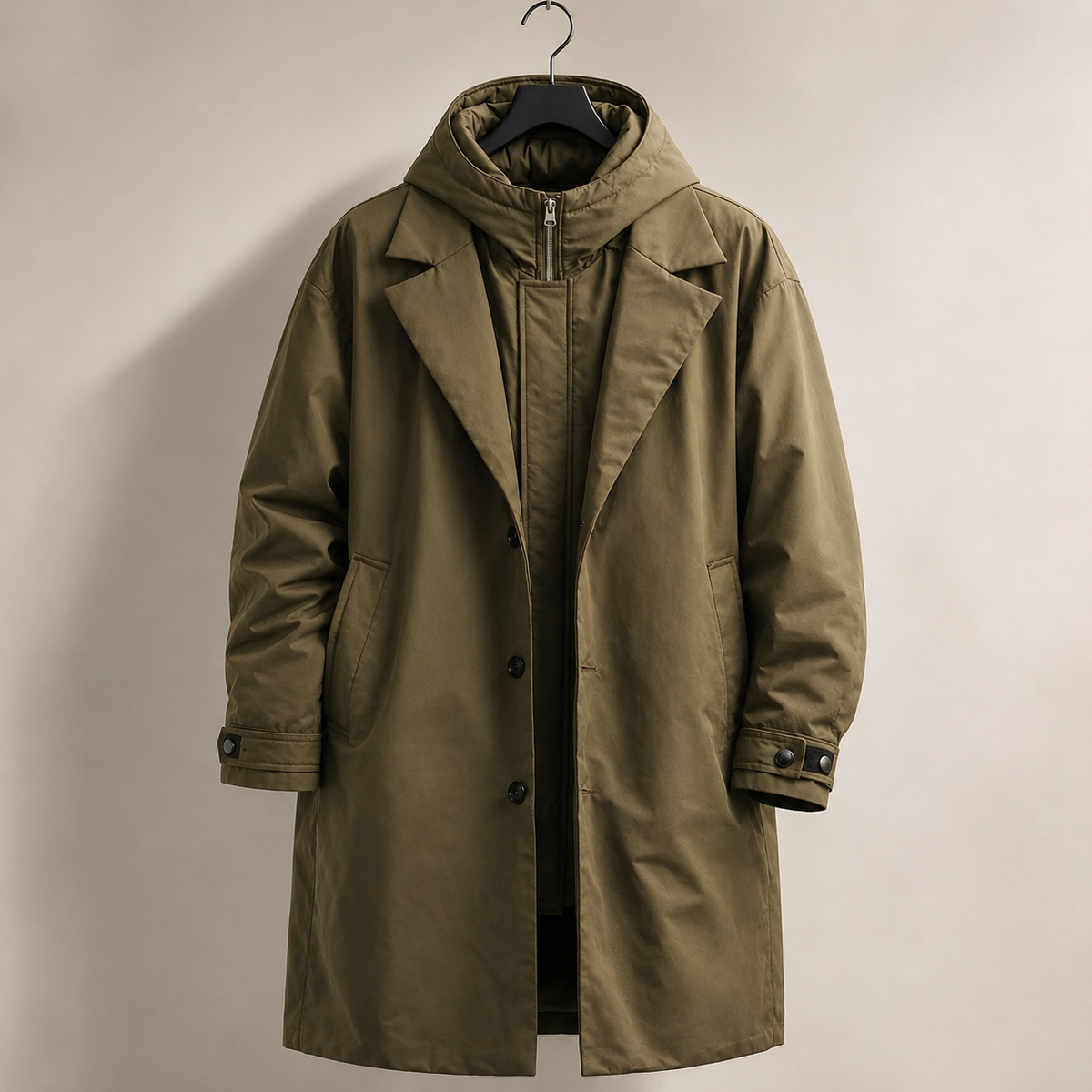 Callum - Hooded Men's Over Coat