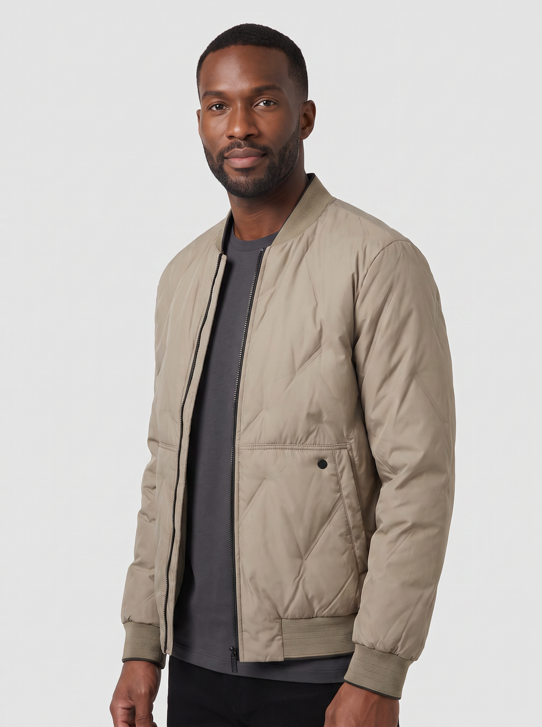 Khaki|three-quarter