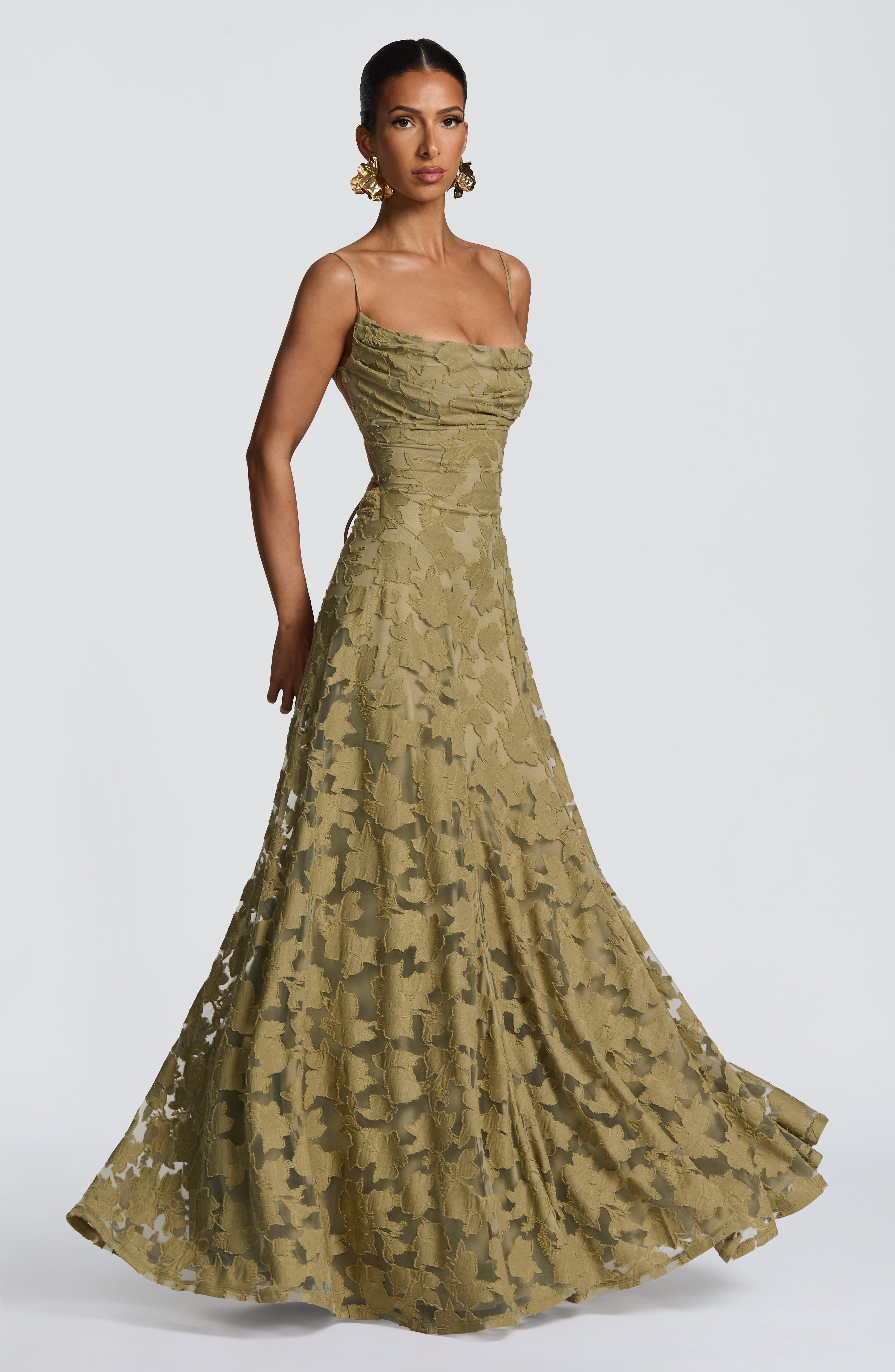 Women's Maxi Evening Dress Spaghetti Straps | Formal Wear