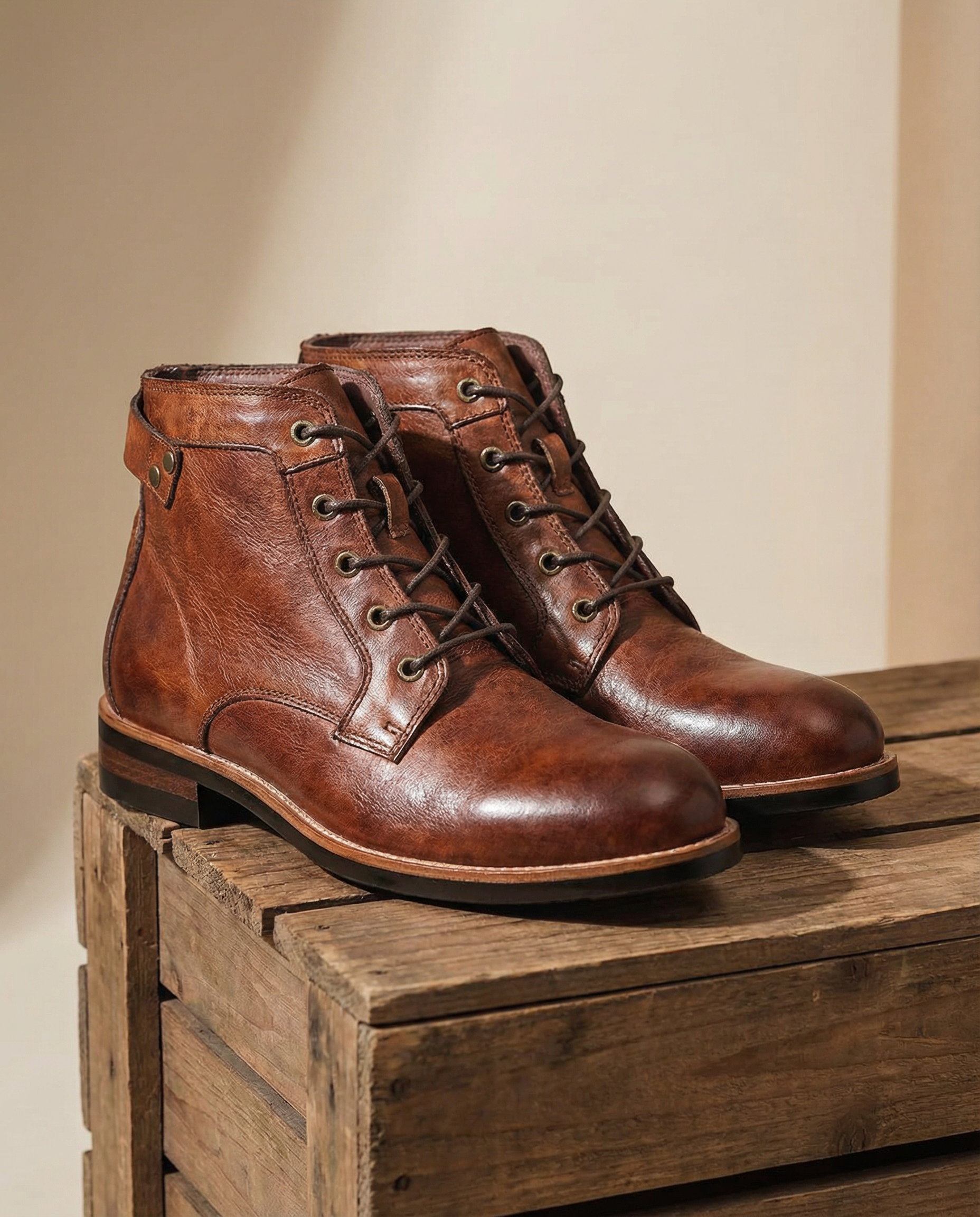 Men's Lace-up Boots Waterproof Durable Outdoor Footwear
