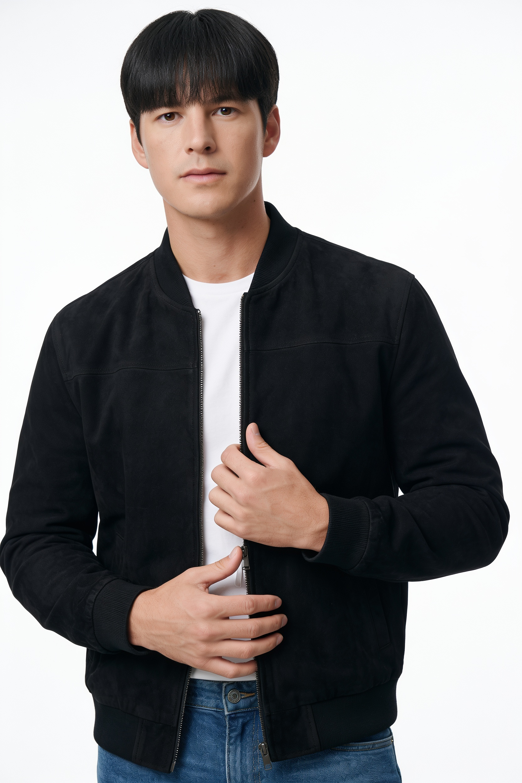 Men's Suede Bomber Jacket | Blackstone London