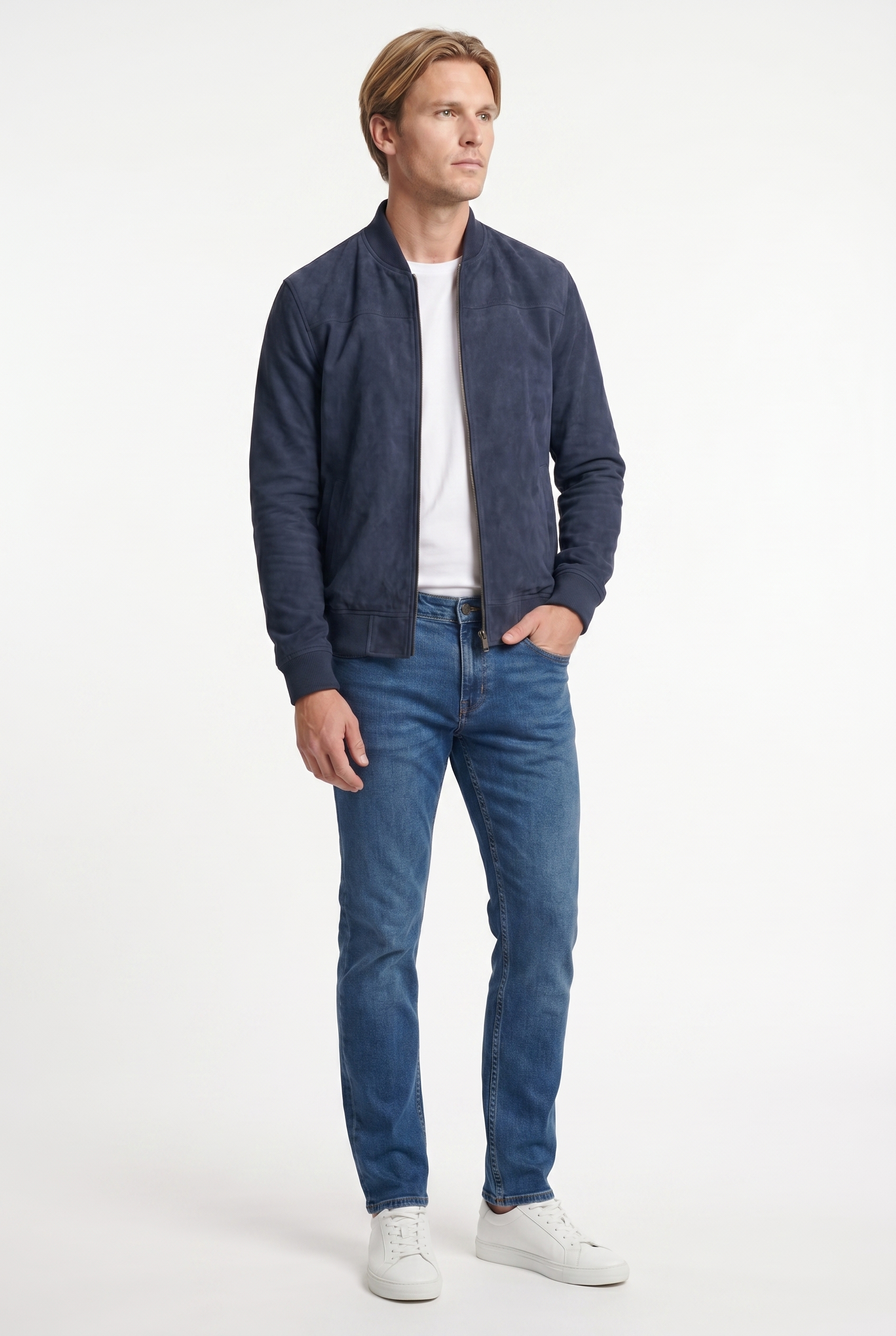 Men's Suede Bomber Jacket | Blackstone London