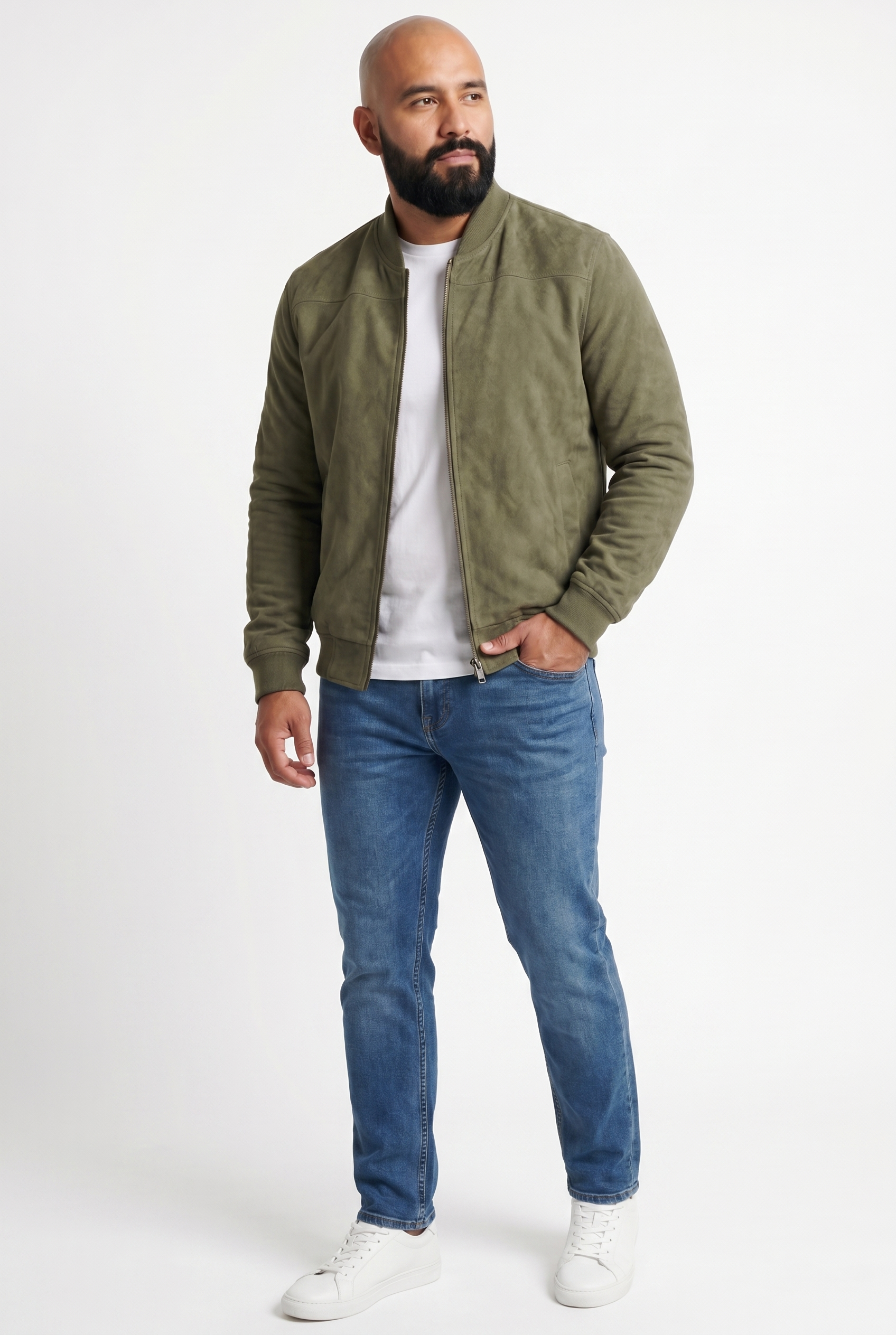 Men's Suede Bomber Jacket | Blackstone London