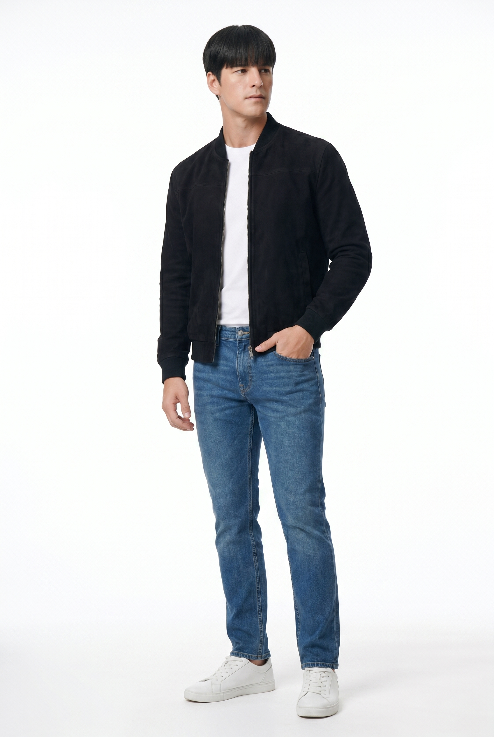 Men's Suede Bomber Jacket | Blackstone London
