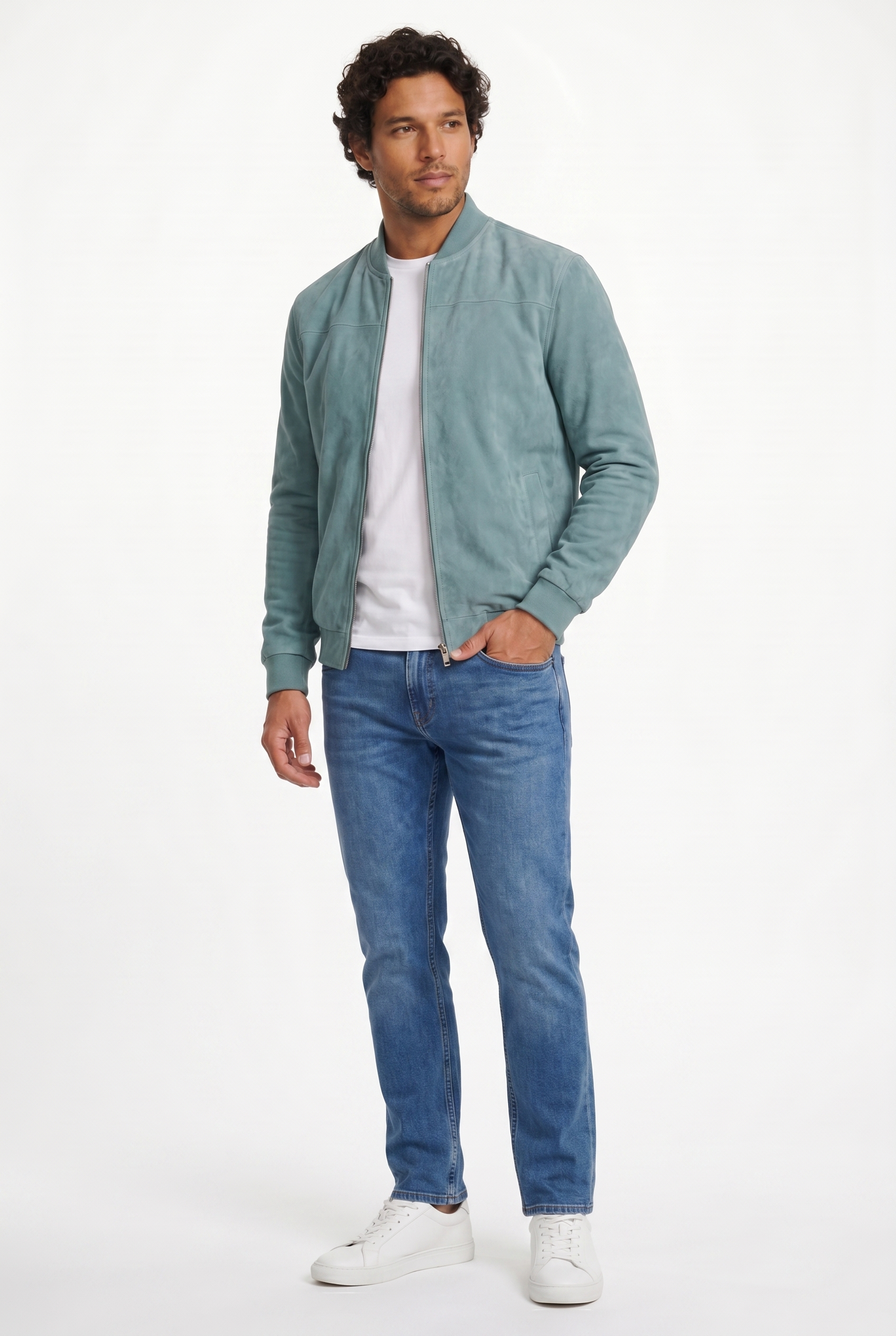 Men's Suede Bomber Jacket | Blackstone London