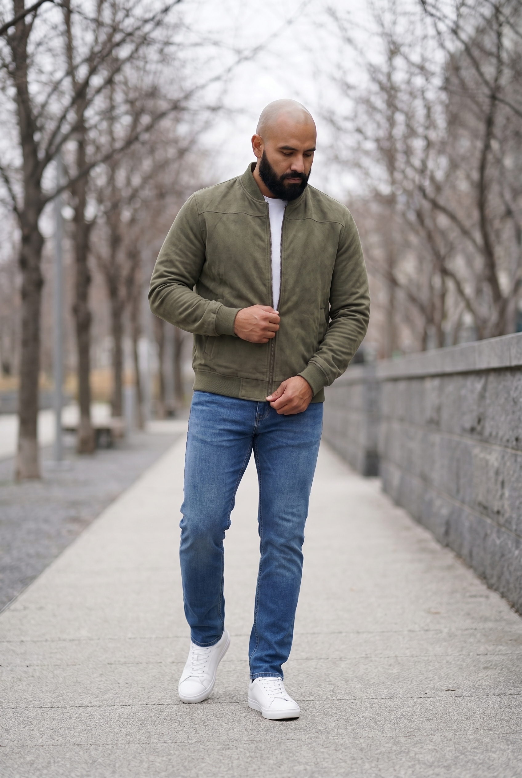 Men's Suede Bomber Jacket | Blackstone London