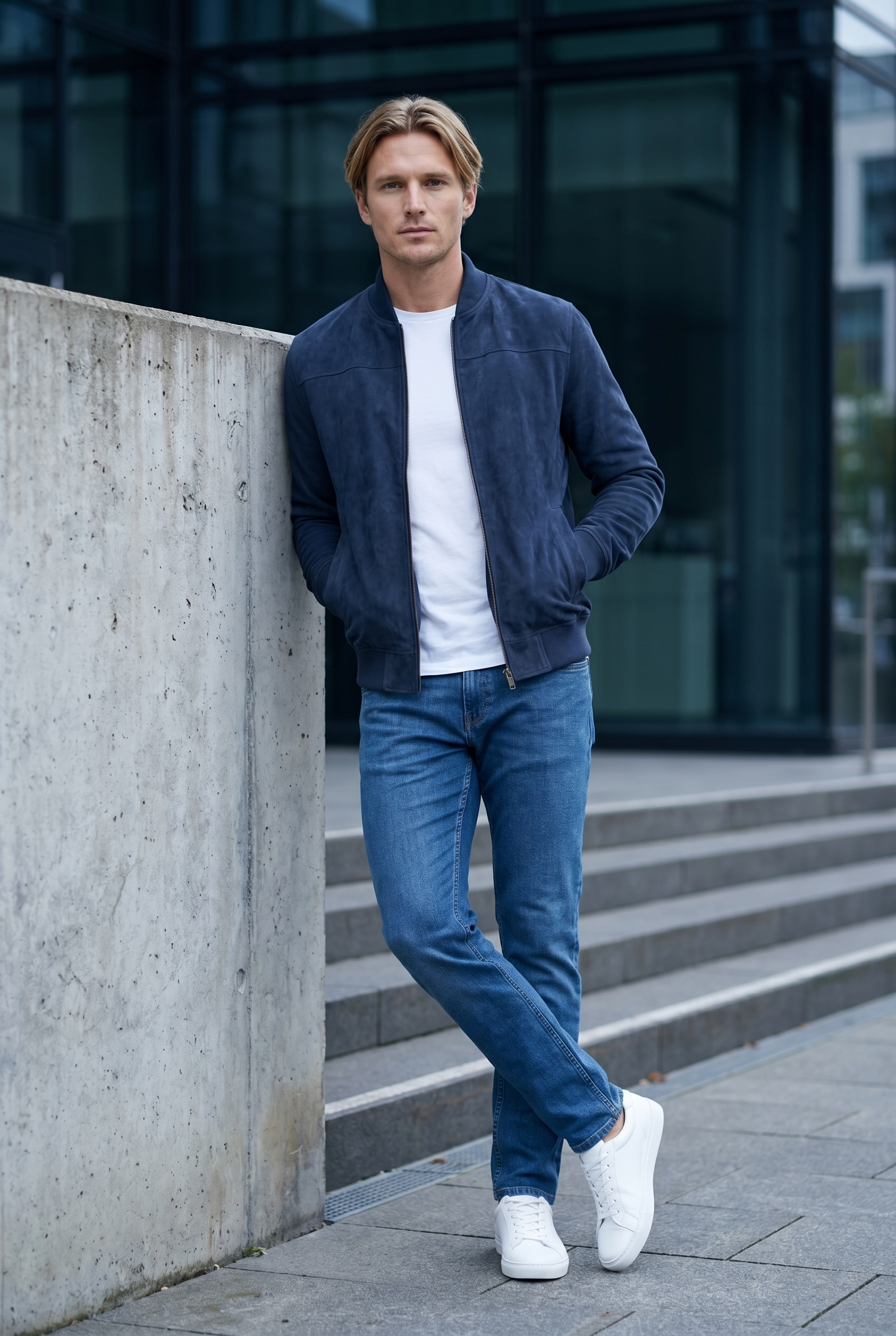 Men's Suede Bomber Jacket | Blackstone London