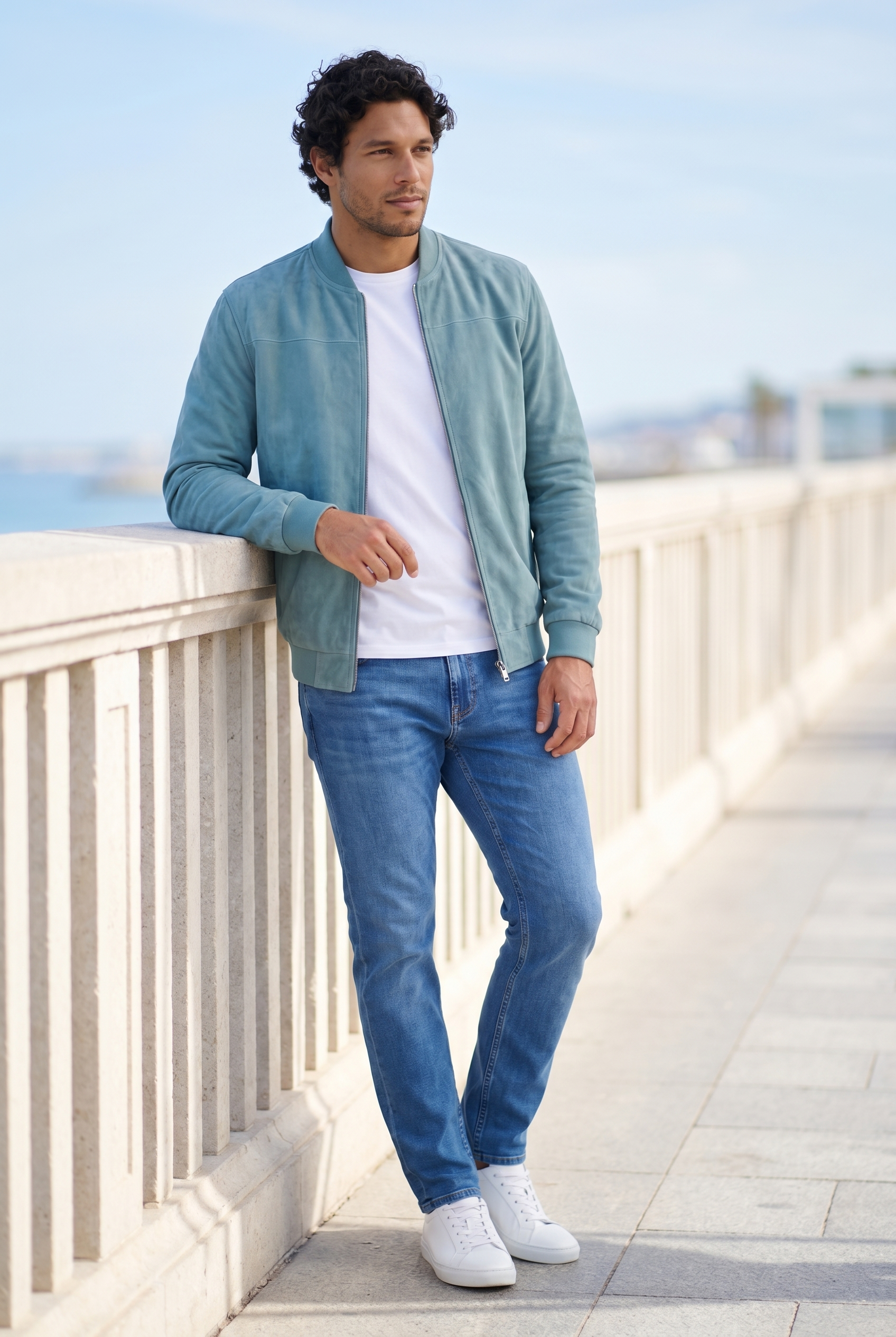 Men's Suede Bomber Jacket | Blackstone London